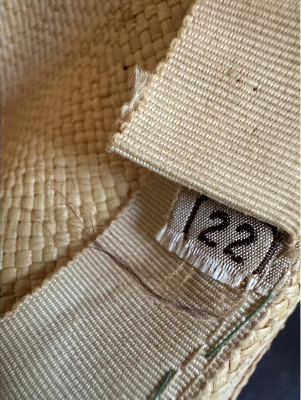Handwoven Genuine Panama Hat - Olive Green Ribbon & Lizard Brooch - Size 22 - Picture 5 of 9